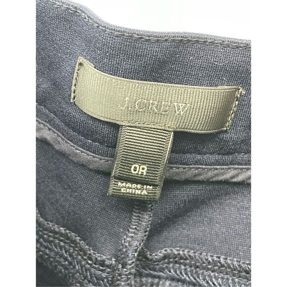 J. Crew Dress Ponte Pants Women Size 0R Navy Blue‎ Skinny Ankle Picket Zippers - Picture 8 of 11